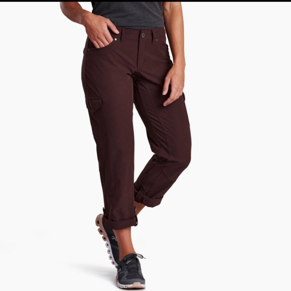 🌺 Kühl Freeflex roll-up pant size 8, maroon color